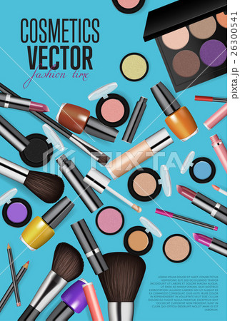 Professional Fashion Makeup Realism Vector Banner Professional Fashion Makeup Realism Vector Banner 26300541