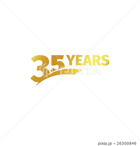 Isolated abstract golden 35th anniversary logo on Isolated abstract golden 35th anniversary logo on 26300846