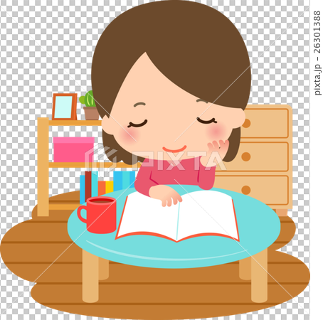 Young woman relaxing in a room 26301388