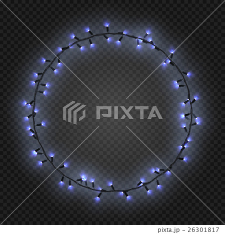 Christmas and New year realistic light garlands 26301817