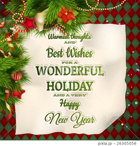 Holidays greeting and Christmas card. EPS 10 26305056