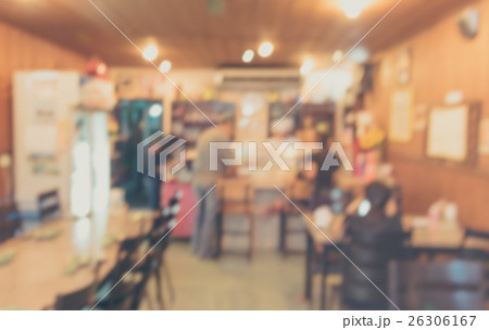 Coffee shop blur background with bokeh image . 26306167