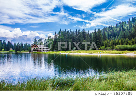 The lake Nambino in the Alps, Trentino, Italy The lake Nambino in the Alps, Trentino, Italy 26307289