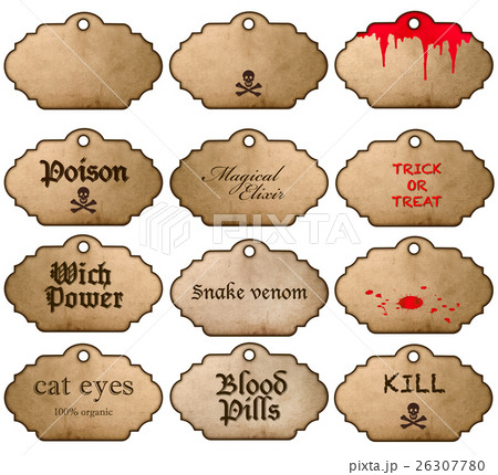 Halloween stickers isolated on white background. 26307780