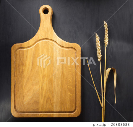 ears of wheat and board on wood ears of wheat and board on wood 26308688