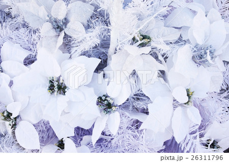 Close up of White flower paper christmas tree 26311796