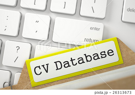Card File with Inscription CV Database. 3D. Card File with Inscription CV Database. 3D. 26313673