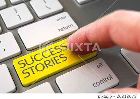 Success Stories - Keyboard Key Concept. 3D. Success Stories - Keyboard Key Concept. 3D. 26313675