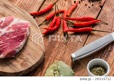 Meat with chili and some spices Meat with chili and some spices 26314712