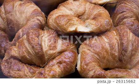 Several stacked croissant Several stacked croissant 26315662