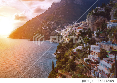 positano  mediterranean coast line south italy 26316469