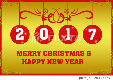 Merry Christmas and Happy new year 2017 card Merry Christmas and Happy new year 2017 card 26317175
