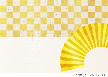 和紙　金　年賀状　背景  26317911