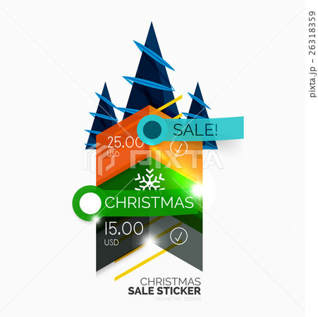 Paper Christmas and New Year banner Paper Christmas and New Year banner 26318359