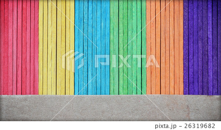 colorful ice cream sticks. colorful wood 26319682