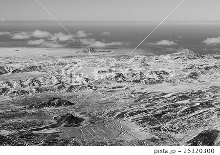 Aerial view mountain view Iceland winter 26320300