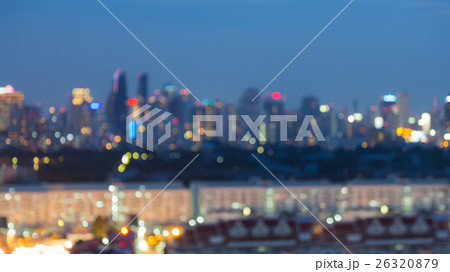 Blurred light city downtown at twilight Blurred light city downtown at twilight 26320879