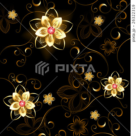 Jewelry pattern on a brown background 26322319