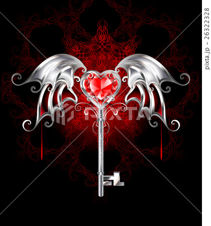 key with vampire heart 26322328