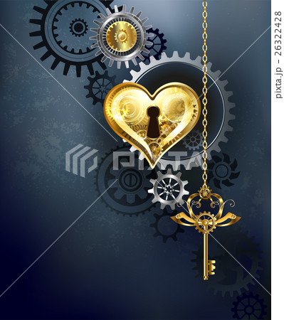 Mechanical heart with key 26322428