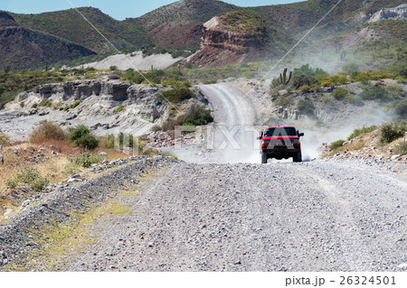 Baja California desert endless road landscape view 26324501