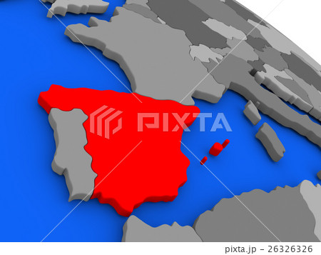 Spain in red 26326326