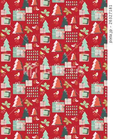 Whimsical Christmas Festive Seamless Pattern featu 26327181