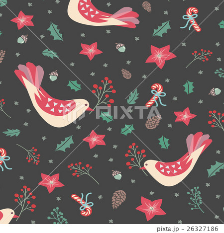 Digital hand drawn of festive motifs for Merry Chr 26327186
