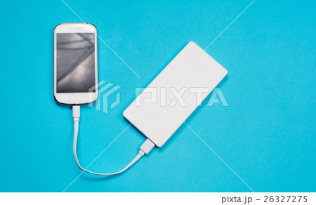 Phone charging from a power bank Phone charging from a power bank 26327275