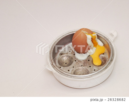 brown shell boiled broken egg with steam cooked brown shell boiled broken egg with steam cooked 26328682