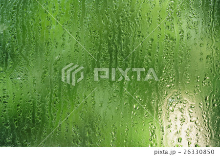 water condensate on window glass 26330850