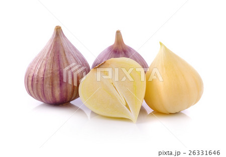 garlic on white background garlic on white background 26331646