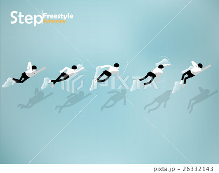 step of freestyle swimming with copy space step of freestyle swimming with copy space 26332143