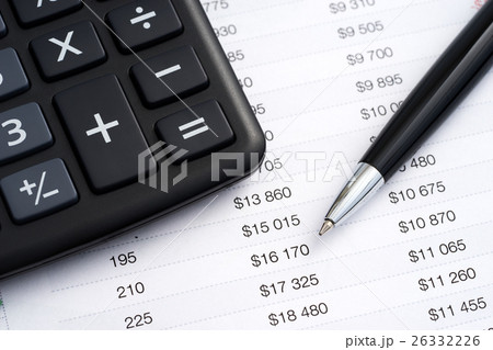 Calculator and pen Calculator and pen 26332226