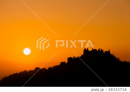 Castle silhouette at sundown 26333716