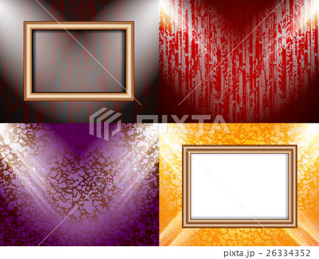 Set of Blank frame on a color wall lighting, abstr 26334352