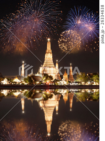 fireworks at Wat Arun Temple, Bangkok 26334638