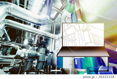 computer cad design of pipelines concept 26335158