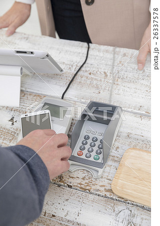 おサイフケータイ機能　キャッシュレス決算 26337578