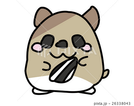 ハムスターのイラスト キュート デフォルメ のイラスト素材