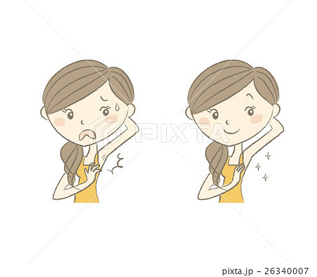 女性　脇の下のムダ毛処理　ビフォーアフター 26340007