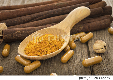 Cinnamon, herbs and spices 26342275