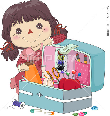 Kid Girl Doll Sewing Kit Organizer 26343951