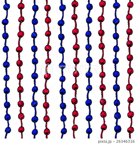Seamless vector pattern with christmas beads 26346316