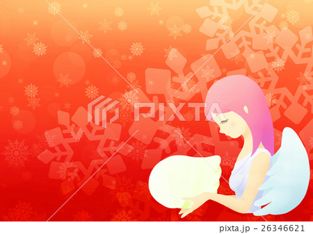 メッセージ女神a(雪の結晶赤) メッセージ女神a(雪の結晶赤) 26346621