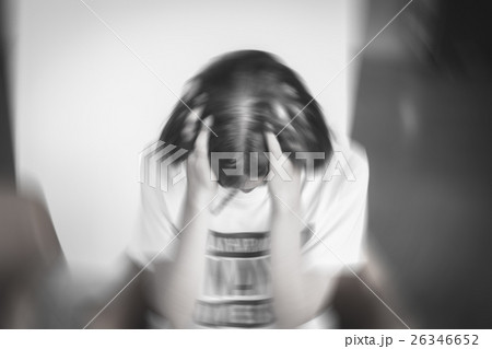 blurred photo of woman with a headache caused blurred photo of woman with a headache caused 26346652