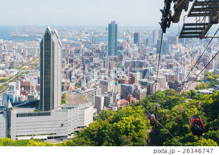 Kobe cityscape skyline with cable car  26346747
