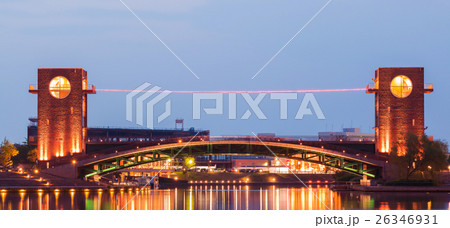 architecture building and colorful bridge architecture building and colorful bridge 26346931