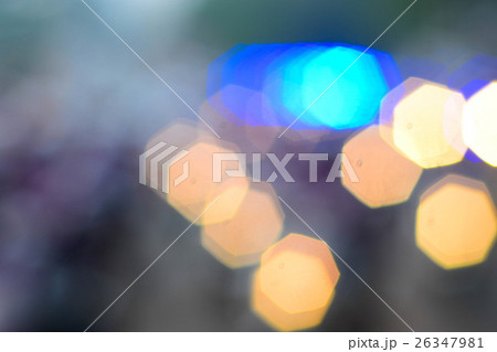 Out of focus traffic and lights in twilight time 26347981
