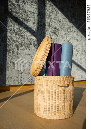 Yoga mat in the basket Yoga mat in the basket 26347985